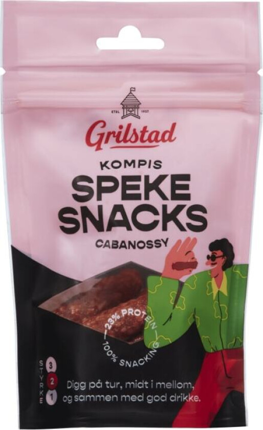 Grilstad Kompis Spekesnacks Cabanossy 55g