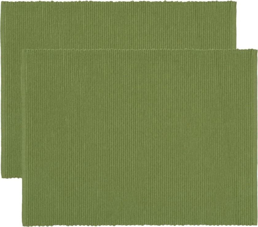 Linum Uni spisebrikke 35 x 46 cm 2-pakning Mosegrønn