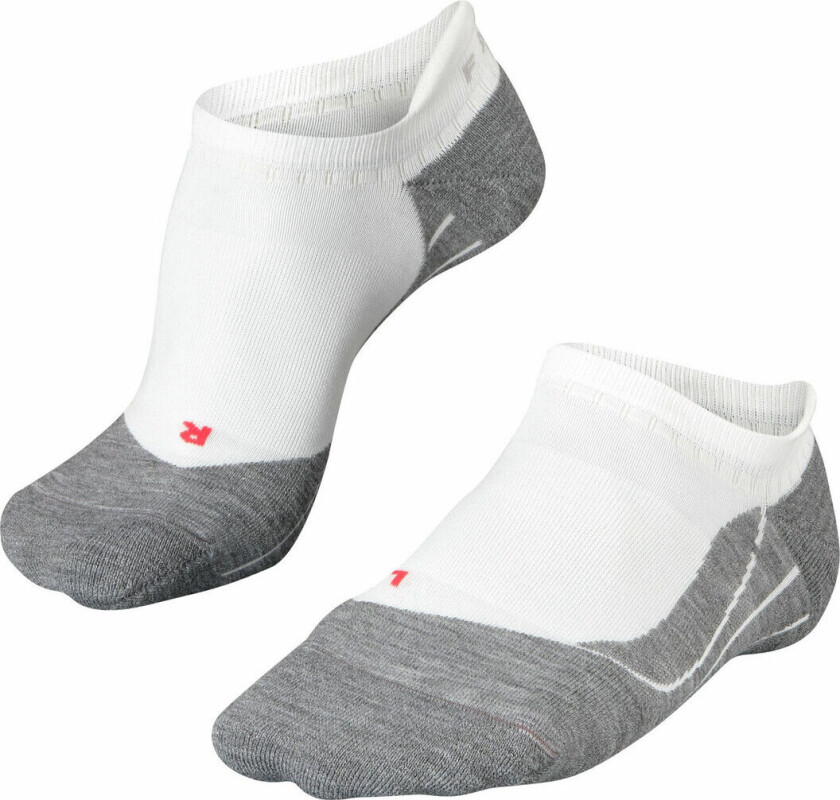 RU4 Invisible Men's Running No Show Socks 42-43, White-mix