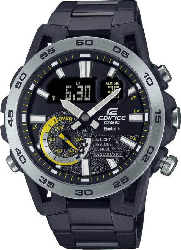 Edifice Sospensione ECB-40DC-1AEF - Anadigi - Sort - Herreklokker - Rustfritt stål - ledd m/pin - Mineral