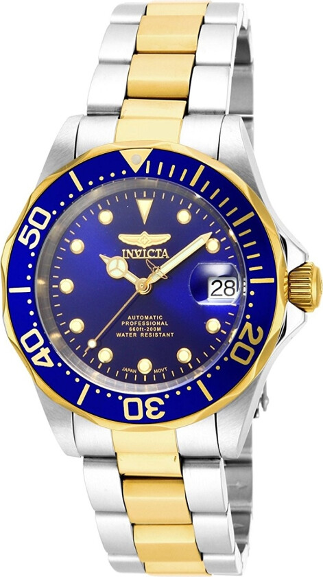 200m Pro Diver Automatic 17042 - Automatisk - Gull Sølv - Herreklokker - Rustfritt stål - ledd m/pin - Mineral