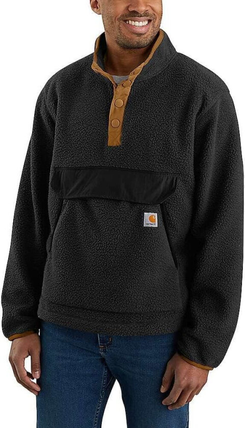 Men's Relaxed Fit Fleece Pullover XL, Black