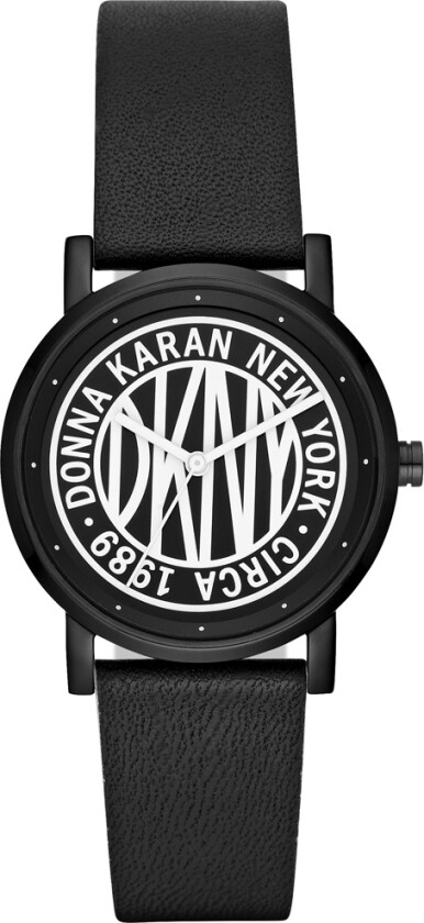 Soho NY2765 - Kvarts - Sort - Dameklokker - Skinn - Mineral