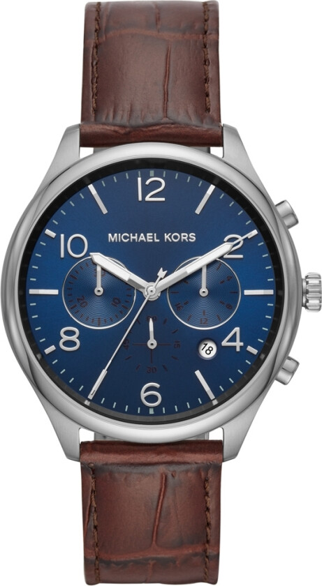 Merrick MK8636 - Kvarts - Sølv - Herreklokker - Skinn - Mineral