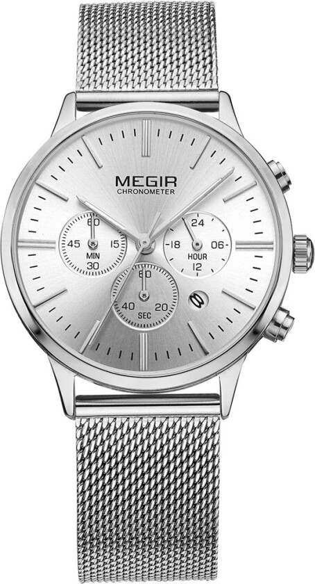 Chronograph MS2011L-7 - Kvarts - Sølv - Dameklokker - Meshlenke - Mineral