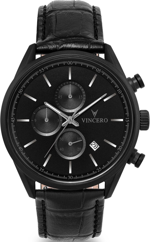 Chrono S Matte Black 40mm Bla-Bla-0S11 - Kvarts - Sort - Herreklokker - Skinn - Safirbelagt mineralglas