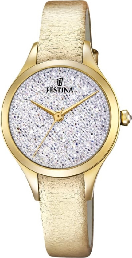 Swarovski 2018 F20410/1 - Kvarts - Gull - Dameklokker - Skinn - Mineral