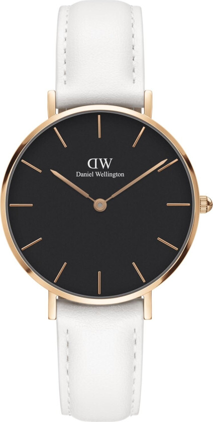 Classic Petite 32mm Bondi Black Rose Gold DW00100283 - Kvarts - Rosegull - Dameklokker - Skinn - Mineral