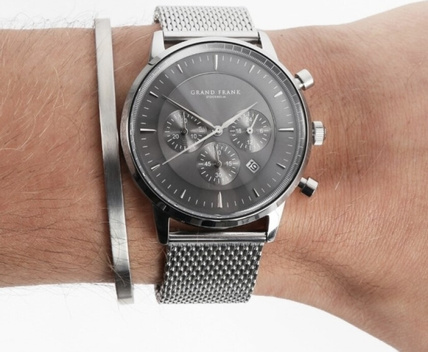 Kinsale Silver Chronograph WA20150013 - Kvarts - Sølv - Herreklokker - Meshlenke - Mineral