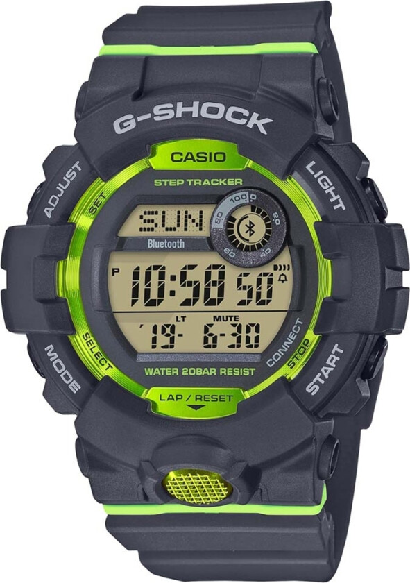 G-Shock Step Tracker GBD-800-8ER - Digital - Sort - Herreklokker - Resin - Mineral