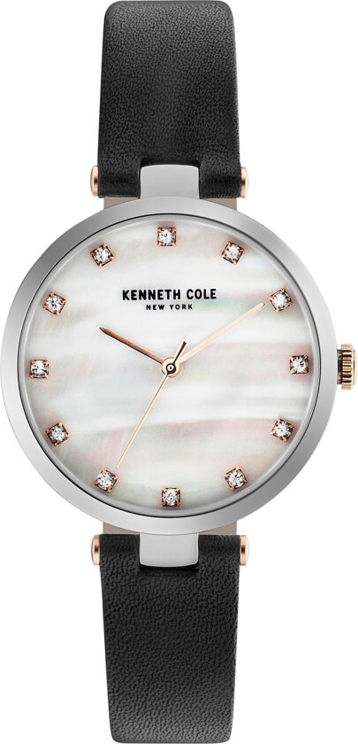 New York Ladies KC50257001 - Kvarts - Sølv - Dameklokker - Skinn - Mineral