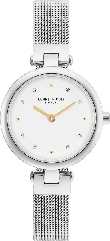 New York Ladies KC50511004 - Kvarts - Sølv - Dameklokker - Meshlenke - Mineral