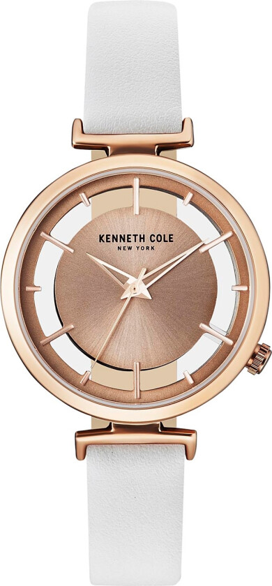 New York Ladies KC50590002 - Kvarts - Rosegull - Dameklokker - Skinn - Mineral
