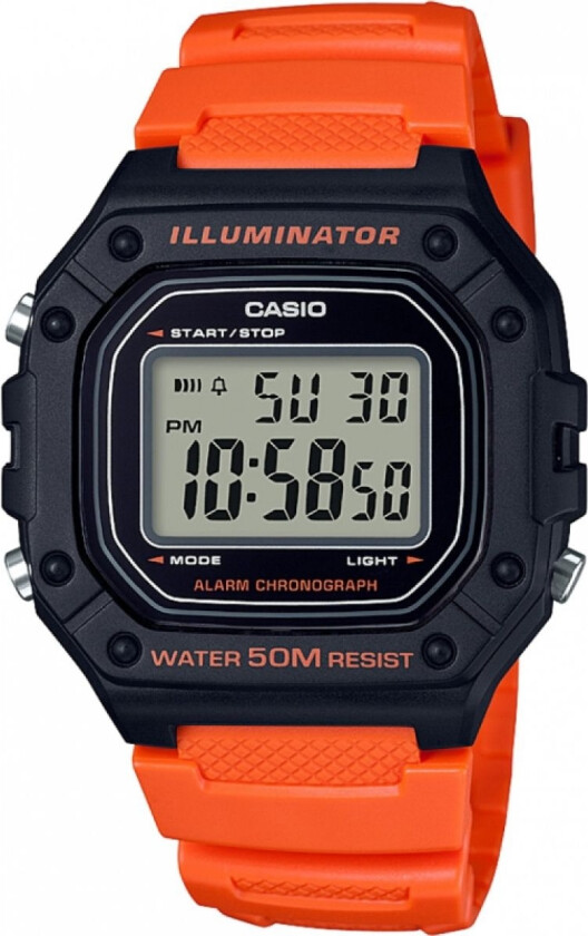 Classic W-218H-4B2VEF - Digital - Sort - Herreklokker - Resin - Akryl