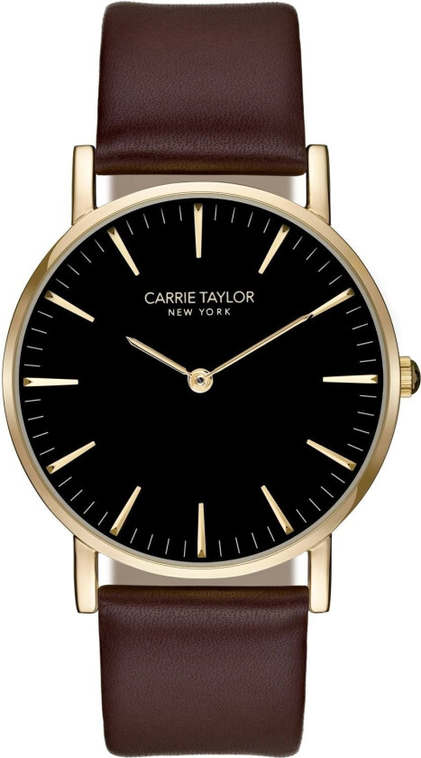 Lexington Gold/Black Brown Leather CA3833-GOBLBR - Kvarts - Gull - Dameklokker - Skinn - Mineral