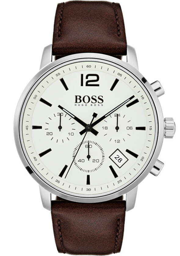Hugo Boss Black Attitude 1513609 - Kvarts - Sølv - Herreklokker - Skinn - Mineral