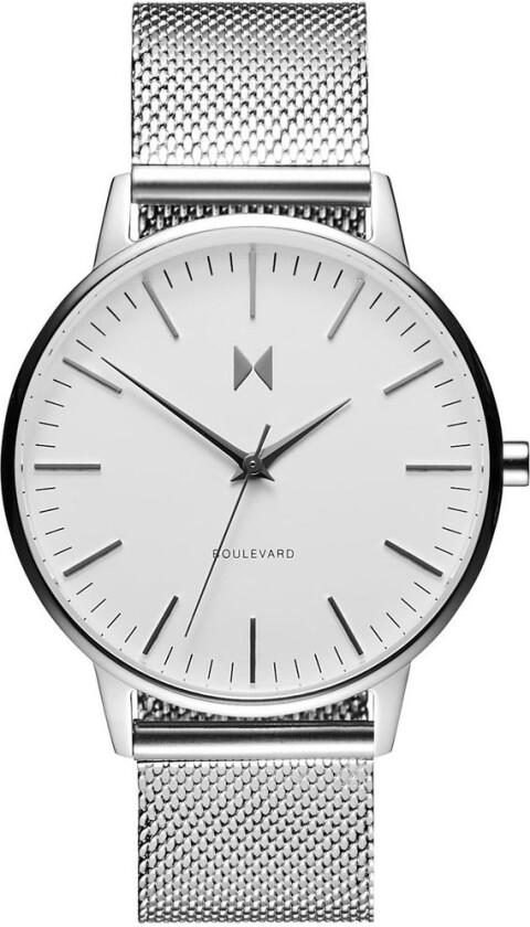 Boulevard Venice D-MB01-S - Kvarts - Sølv - Dameklokker - Meshlenke - Mineral