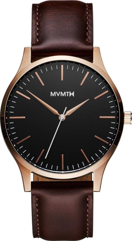 40 Series D-MT01-BLBR - Kvarts - Rosegull - Herreklokker - Skinn - Mineral