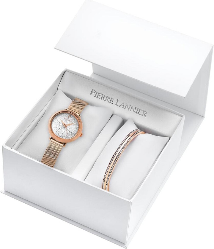 La Petite Cristal Set 399F908 - Kvarts - Rosegull - Dameklokker - Meshlenke - Mineral
