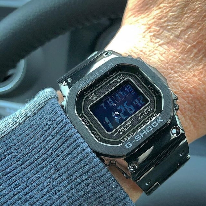Funksjonalitet som hovedfokus - Casio G-Shock Bluetooth GMW-B5000GD-1ER - Digital - Sort - Herreklokker - Rustfritt stål - ledd m/pin - Mineral