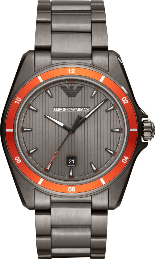 Emporio Armani Sigma AR11178 - Kvarts - Grå - Herreklokker - Rustfritt stål - ledd m/pin - Mineral