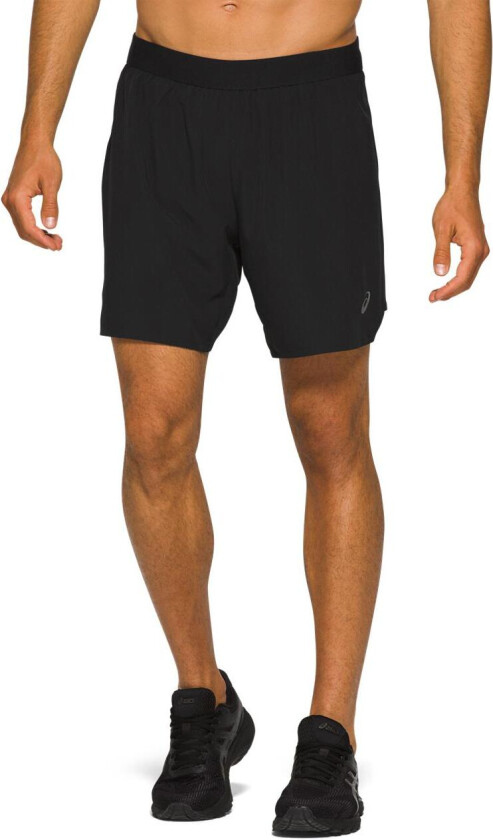 Asics Men's Road 2-in-1 7in Shorts XS, Performance Black