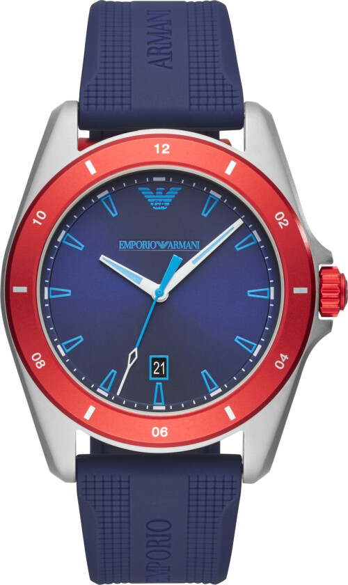 Emporio Armani Sigma AR11217 - Kvarts - Sølv - Herreklokker - Silikon - Mineral