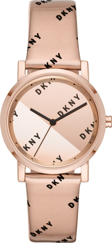 Soho NY2804 - Kvarts - Rosegull - Dameklokker - Skinn - Mineral