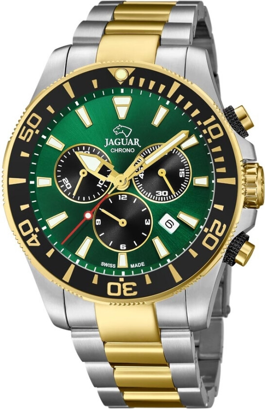 Chronograph J862/3 - Kvarts - Sølv - Herreklokker - Rustfritt stål - ledd m/pin - Safir