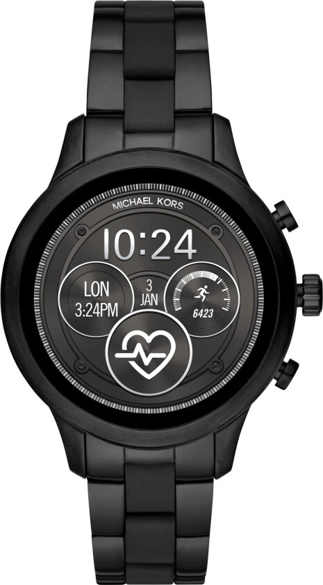 Runway Smartwatch MKT5058 - Anadigi - Sort - Dameklokker - Rustfritt stål - ledd m/pin - Mineral
