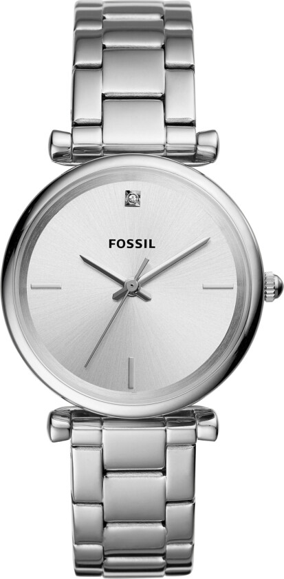 Carlie ES4440 - Kvarts - Sølv - Dameklokker - Rustfritt stål - ledd m/pin - Mineral
