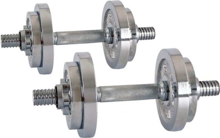 Hantelset 2 x 10 kg justerbare