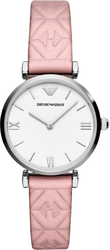 Emporio Armani Gianni T-Bar AR11205 - Kvarts - Sølv - Dameklokker - Skinn - Mineral