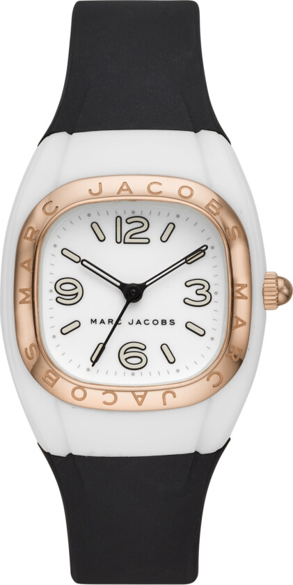 Marc Jacobs Unibody MJ1650 - Kvarts - Hvit - Dameklokker - Silikon - Mineral