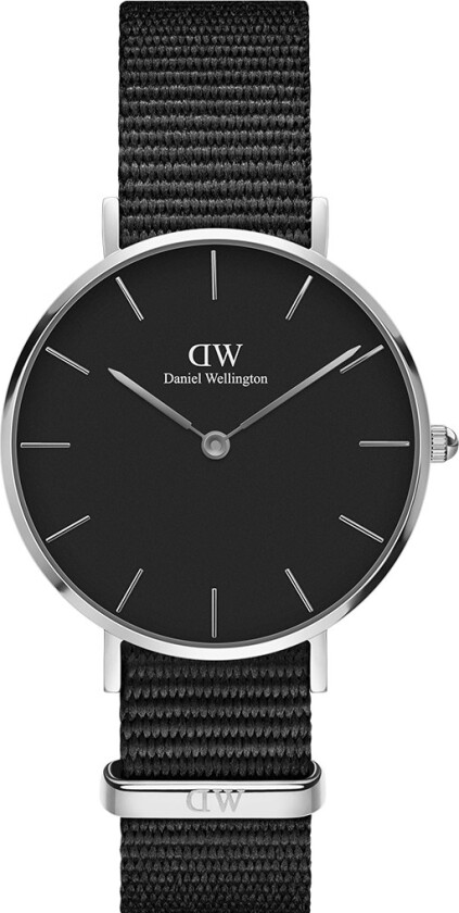 Classic Petite 32mm Cornwall Steel DW00100216 - Kvarts - Sølv - Dameklokker - Stoff - Mineral