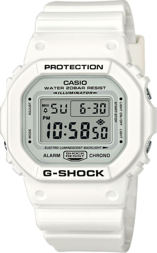 G-Shock DW-5600MW-7ER - Digital - Hvit - Herreklokker - Fiberrem - Mineral
