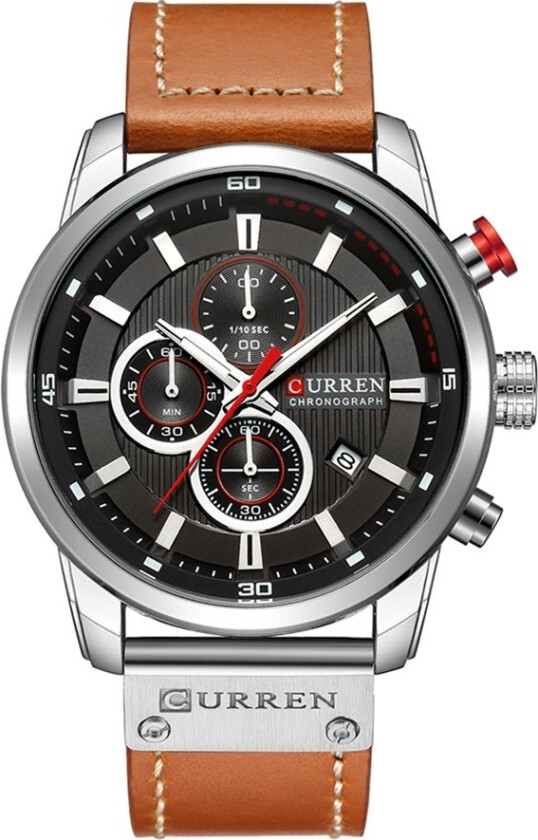Chronograph 829111 - Kvarts - Sølv - Herreklokker - Skinn - Mineral