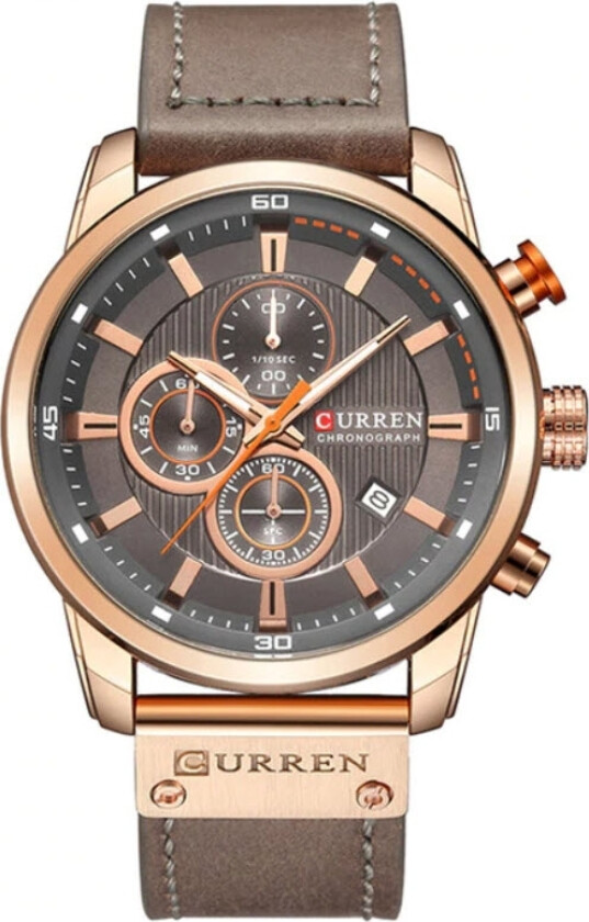 Chronograph 829112 - Kvarts - Rosegull - Herreklokker - Skinn - Mineral