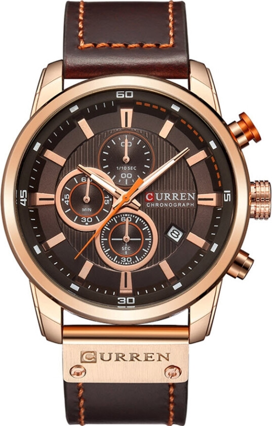 Chronograph 829105 - Kvarts - Rosegull - Herreklokker - Skinn - Mineral