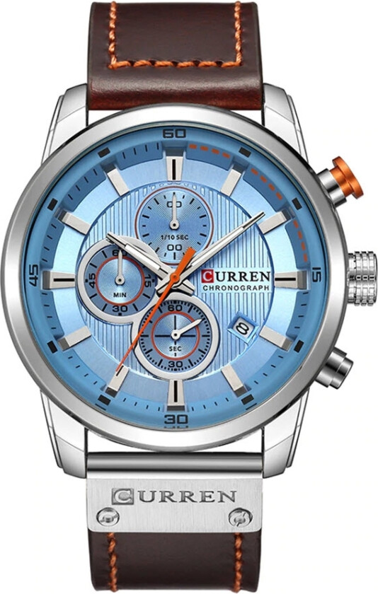 Chronograph 829101 - Kvarts - Sølv - Herreklokker - Skinn - Mineral