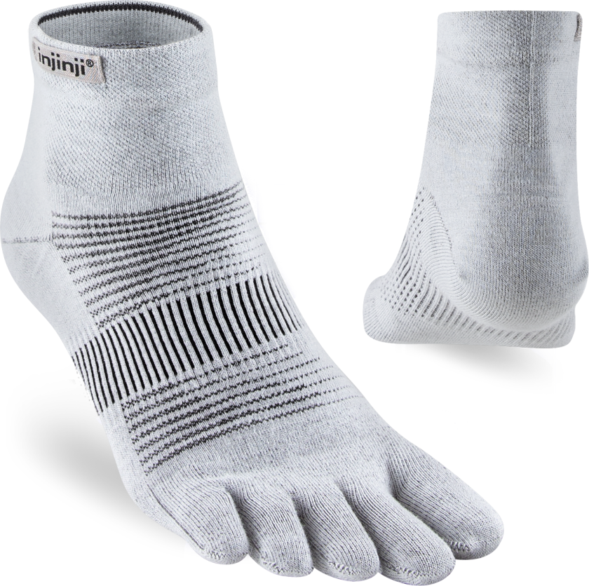 Men's Run Lightweight Mini-Crew Gray XL, Gray