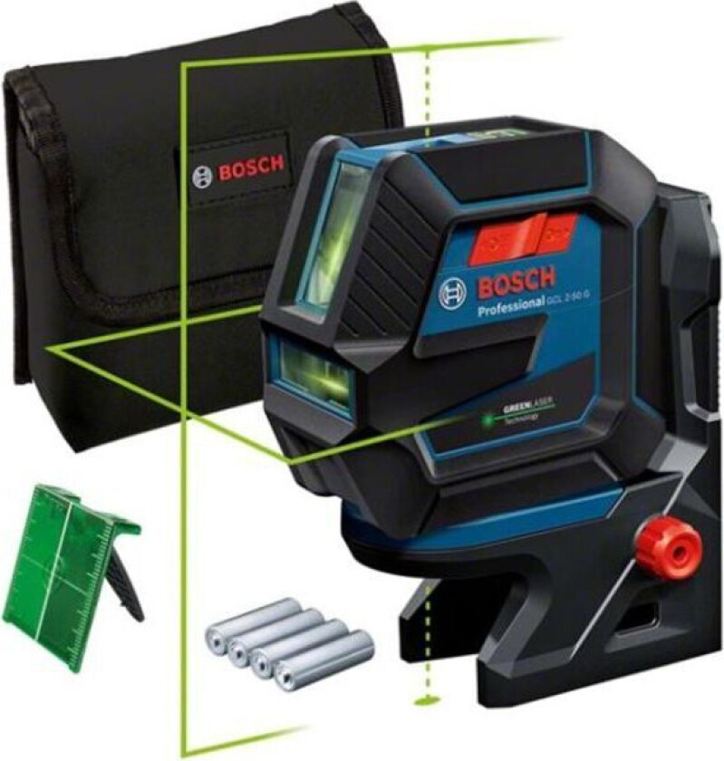 GCL 2-50/RM10 Kombilaser grønn, med batterier