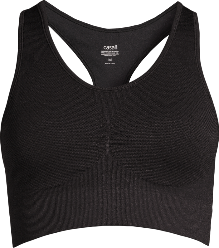 Women's Seamless Soft Sports Bra S, Black