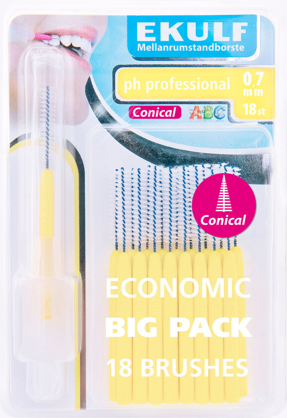 PH Professional Mellomromsbørste 0,7 mm - 0.7 mm - 18 Stk.