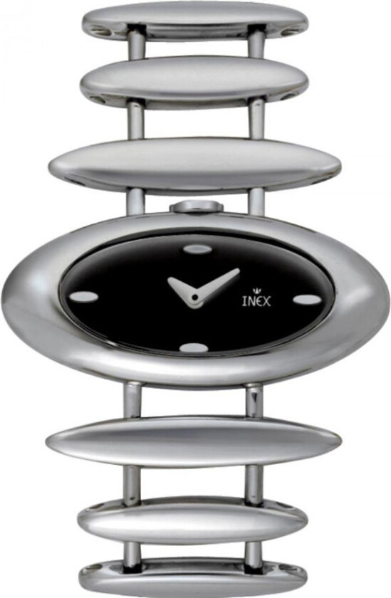 Inex Silver Black A64102S5I - Kvarts - Sølv - Dameklokker - Rustfritt stål - ledd m/pin - Mineral