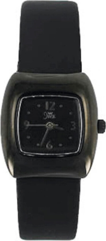 Inex Black A6716SS5P - Kvarts - Sort - Dameklokker - Skinn - Mineral