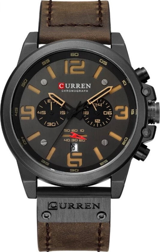 Chronograph 831404 - Kvarts - Gunmetal Sort - Herreklokker - Skinn - Mineral