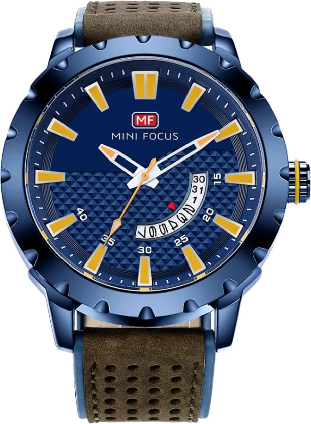 Casual MF0150G-02 - Kvarts - Blå - Herreklokker - Skinn - Mineral