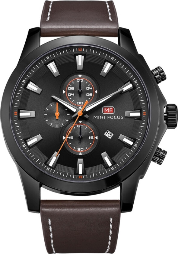 Chronograph MF0082G-4 - Kvarts - Sort - Herreklokker - Skinn - Mineral