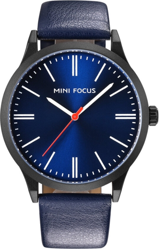 Classic MF0058G-2 - Kvarts - Gunmetal Sort - Herreklokker - Skinn - Mineral